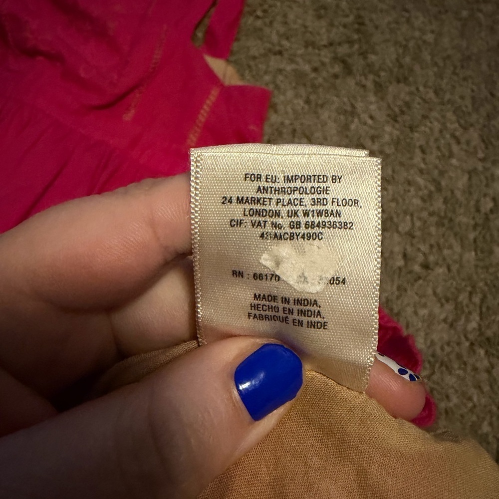 Anthropologie Moulinette Soeurs Dress Womens 8 Rose Pink Sierra Rhododendron - Picture 5 of 12